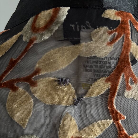 Vanity Fair Velvet Burnout Kimono Robe - Picture 13 of 15